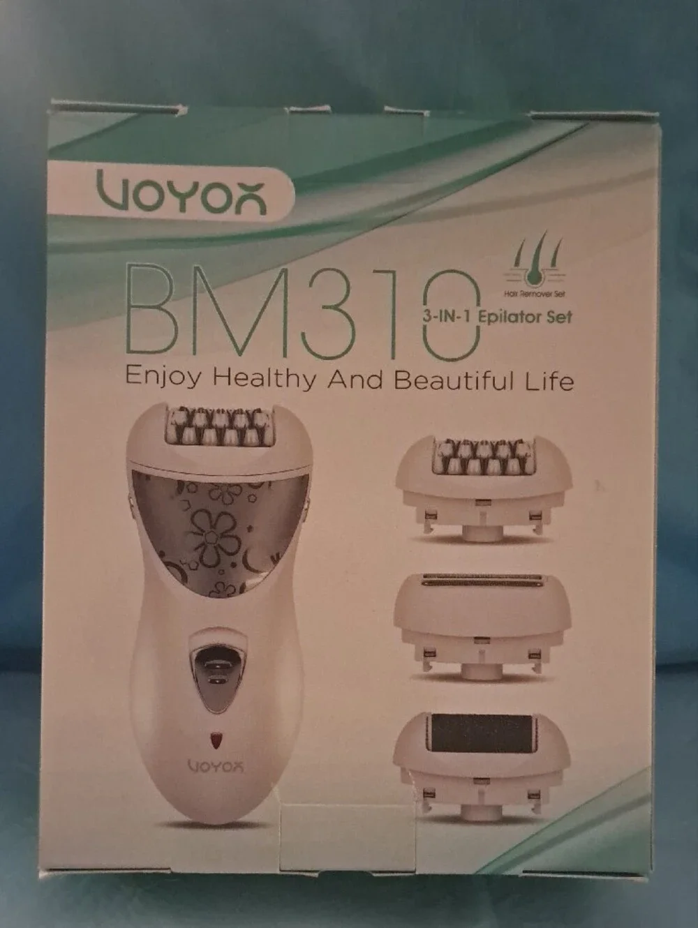 VOYOR BM310 3-in-1 White Epilator Set for Women